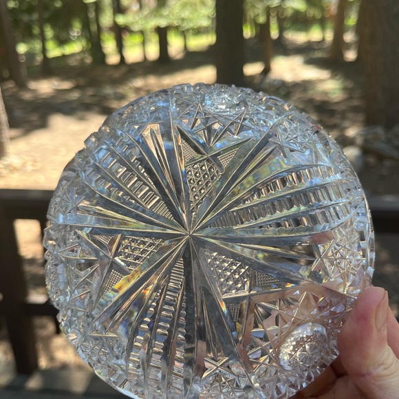 Antique Cut Glass Candy Dish - Picture 3 of 10